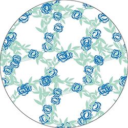 Bonateks, Runt digitalt tryckt musmatta, halkfri undersida, för kontor och hem, diameter: 22 cm