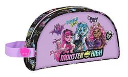 Safta Monster High Toilettas voor kinderen, aanpasbaar, ideaal voor kinderen van 5 tot 14 jaar, comfortabel en veelzijdig, kwaliteit en duurzaamheid, 26 x 16 x 9 cm, zwart, Zwart, Standaard, casual