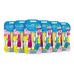 Venus Gillette Tropical Máquinillas Desechables de Depilación Para Mujer, Máquinilla de afeitar, Paquete De 6 Pack X 3unidades