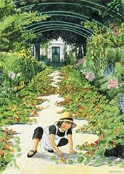 Hjelm Förlag Linnea nel poster del giardino del pittore 50 x 70 CM