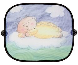 Altabebe AL7022-01 Tendina Parasole, Disegno Bambino Addormentato, 44 x 36 cm, 2 Pezzi