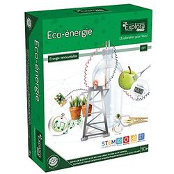 EXPLORA - Ervaring met hernieuwbare eco-energie - Wetenschappelijke ervaring - 544067 - Montagehandleiding en educatieve quiz - Ontdekkingsset - Natuurlijke batterij - Kinderspel - Vanaf 10 jaar