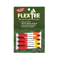 Flextee T-shirts de golfe flexíveis (8 pacotes), unissexo, vermelho fluorescente/laranja/amarelo, assorted