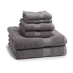 Kassatex Set di asciugamani, cotone, grigio lega, S