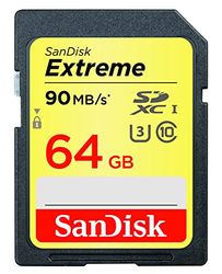 SanDisk Extreme 64 GB SDXC Class 10 Memory Card up to 90 Mbps with U3 Ratings - Black