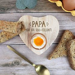 eBuyGB Heart Shaped Cup You are Egg-cellent Breakfast Board, Rubberwood