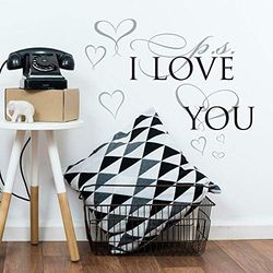 RoomMates RM-PS I Love You Adesivo da Parete, PVC, Multicolore, 29 x 13 x 2.5 cm