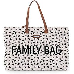 CHILDHOME, Family Bag, skötväska, resväska, weekendväska, stor kapacitet, löstagbar ficka ingår, Leopard