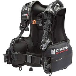 Cressi Quartz BCD Dive Center Edition - Jacket Equilibratore per Immersioni con Sistema Zavorra Integrato Flat Lock, Nero, Adulto Unisex, XS