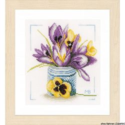 Lanarte Crocus (jämnväv), linne, flerfärgad, 20 x 2 x 20 cm