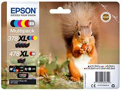 Epson 378 Serie Scoiattolo, Cartuccia originale getto d'inchiostro Claria Photo HD, Formato XL, Multipack 6 Colori