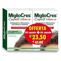 MiglioCres Capelli Uomo Integratore Alimentare 60 Capsule+ 60 Capsule