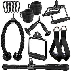 WNOEY Xr-001, Accessori per Macchine per Cavi Unisex, Nero, Cable Machine Attachment Set