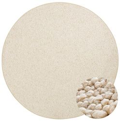 BT Carpet Wolly Redondo ø133 Tapete, polipropileno, cor creme, 133,0 x 133,0 x 0,12 cm