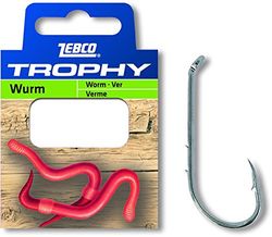 Zebco 2 Trophy Wurm - Ganci da giardinaggio, 0,35 mm, 0,70 m, 10 pezzi, 2 pz