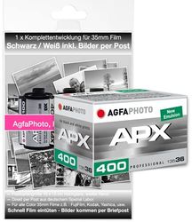AgfaPhoto Or Fomapan 400 ASA Film Noir et Blanc pour jusqu'à 36 Photos avec développement Complet Images par courrier dans Les Cartes Postales Taille 10 x 15 cm + WE Transfer