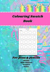 Colouring swatch book: To swatch your coloured pens and pencils