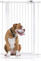 Bettacare Extra Tall Pressure Installed Premium Pet Gate, 75cm - 83cm, White, Pressure Fit Stair Gate for Dog, Safety Barrier for Puppy, Easy Installation