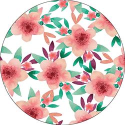 Bonateks, Round Digital Printed Mouse Pad, Non-Slip Base, for Office and Home, Diameter:22cm