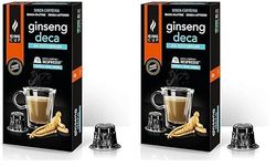 King Cup - 1 Confezione da 20 Capsule di Ginseng Deca da Zuccherare, 10 Capsule 100% Compatibili con Sistema Nespresso di Bevanda al Gusto di Ginseng, Senza Glutine e Senza Lattosio