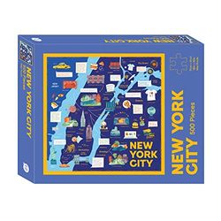 Puzzle: New York City Map: 500-Piece Jigsaw Puzzle