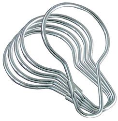 Bulk Hardware BH03121 metalen ring voor douchegordijn, glanzend verzinkt (verpakking à 12), wit, stuk