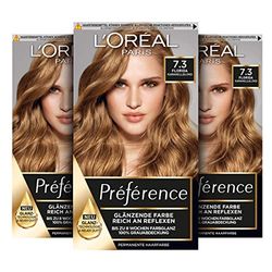 L'Oréal Paris Préférence 7.3 Florida Caramel Blonde Pack of 3 x 183 g