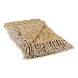 DII Diamond Collection Couvre-lit en Coton tissé, 127 x 152,4 cm, Miel doré