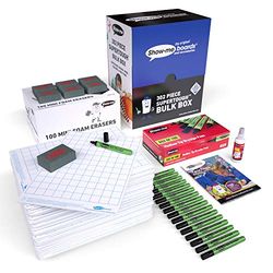 Show Me A4 Supertough Gridded Drywipe Board 302-Piece Bulk Box