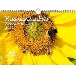 Seelenzauber K2022-4W-00059-D-0 Seelenzauber - Calendario para 2022 (DIN A4), diseño de abejas y abejorros