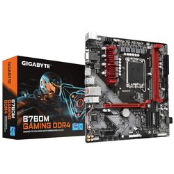GIGABYTE B760M Gaming DDR4 Carte Mère - Prend en Charge Les processeurs Intel Core de 14e génération, VRM numérique 6+2+1 Phases, jusqu'à 5333MHz DDR4 (OC), 2xPCIe 4.0 M.2, LAN 2.5GbE, USB 3.2 Gen1