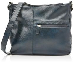 Envy Women's Lisa Plain Navy Shoulder Bag, Medium