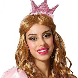 BigBuy Carnival Roze glitter prinses hoofdband