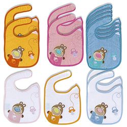 Duffi Baby 1074-00 - Babero bordado, 20 x 32 cm