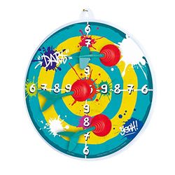 Simba 107406058 - dartspel, 3 pijlen met zuignap, plank 34 cm, pijlen 17 cm, sportspeelgoed, dart, vanaf 3 jaar
