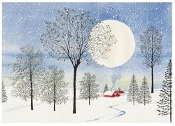 Moonlit Cottage Deluxe Boxed Holiday Cards (Christmas Cards, Greeting Cards)