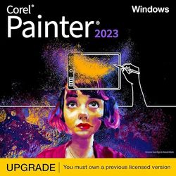 Corel Painter 2023 Upgrade | Software de pintura digital | Ilustración, Concepto, Fotografía y Bellas Artes | Licencia perpetua | 1 dispositivo | PC/MAC |Código [Mensajería]