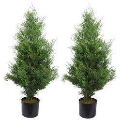 Leaf Artificial Topiary Tree Pairs