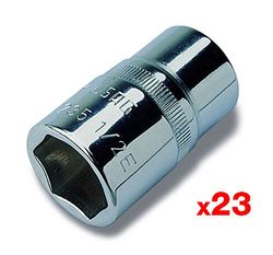 USAG 235 1/2 EN/SE23 - Serie di 23 chiavi a bussola 1/2" esagonali 02359207