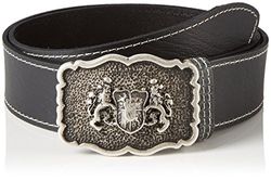 Werner Trachten Unisex klederdrachtriem riem, zwart (zwart pull up 310), 95 cm