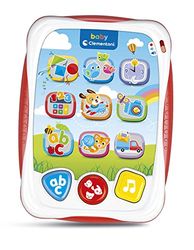 Clementoni Baby Ma première Tablette parlante, Jeu interactif avec lumières et Sons, Enfants 12-36 Mois, enseigne des Chiffres, des Lettres, des Formes et des vers des Animaux, Langue Italienne,