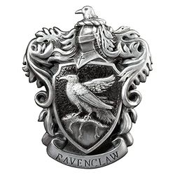 The Noble Collection Harry Potter Ravenclaw Crest väggkonst – 28 cm (11 tum) elegant silverharts väggplakett – officiellt licensierad filmuppsättning filmrekvisita gåvor
