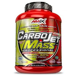 AMIX - Complemento alimentar - Carbojet Mass Professional - carboidratos e proteínas para aumentar a massa muscular - concentrado de proteção de soro - recuperação muscular - sabor baunilha - 3 kg
