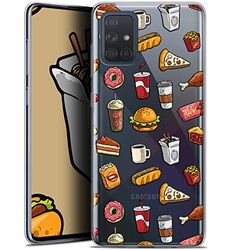 Caseink Beschermhoes voor Samsung Galaxy A71 (A715) (6,7) [Gel HD bedrukt in Frankrijk, Foodie Design Fast Food - zacht - ultradun]