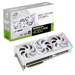 ASUS ROG Strix GeForce RTX 4080 SUPER 16GB GDDR6X OC White Edition Gaming Graphics Card (Nvidia GeForce RTX4080 DLSS 3, PCIe 4.0, 2X HDMI 2.1a, 3X DisplayPort 1.4a, ROG-STRIX-RTX4080S-O16G-WHITE,