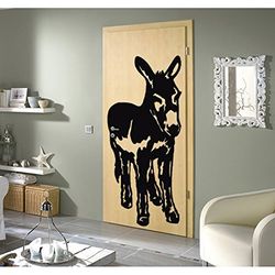Tatoutex Stickers Ane du Poitou - Noir, L 20cm x H 46cm