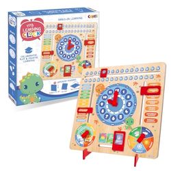 CRAZE- Dinosaurios Reloj de Aprendizaje, Color Azul (58633)