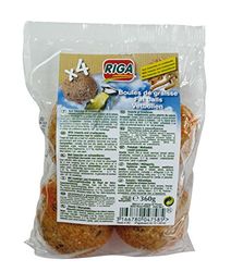 Riga Pack di 4 Palline di Grasso agli Insetti Confezione da 360 g – Confezione da 4