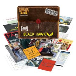 Murder Mystery Party Mission Black Hawk Live Mission Case File from University Games, Use Whatsapp or Telegram Apps to Control Field Agents, Stop The Cartel and Divert The Funds, Real-Time Bank Heist
