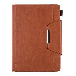 HUEZOE Case for iPad 10.2 (9th/8th/7th Generation) PU Leather Case Protective Smart Cover with Stand Compatible with iPad 2021/2020/2019, Auto Sleep/Wake, Brown